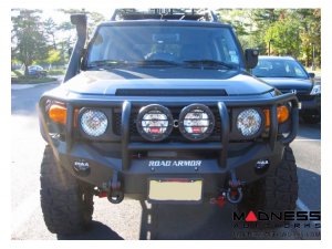 Toyota FJ Cruiser Stealth Front Winch Bumper Titan II Guard - Texture Black WARN M8000 Or 9.5xp Toyota FJ Cruiser Stealth Front Winch Bumper Titan II Guard - Texture Black WARN M8000 Or 9.5xp